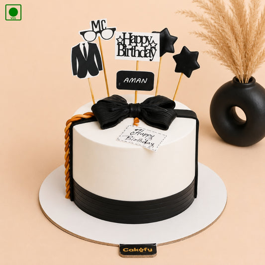 Gentleman Theme Cake - Online Order