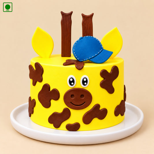 Giraffe Face Theme Cake - Gurgaon, Delhi & Noida