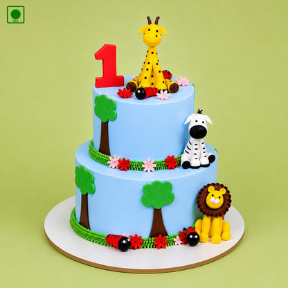 Giraffe Jungle Theme Cake – Gurgaon, Delhi & Noida