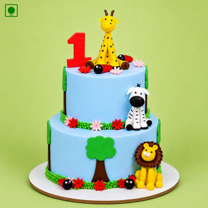Giraffe Jungle Theme Cake – Gurgaon, Delhi & Noida