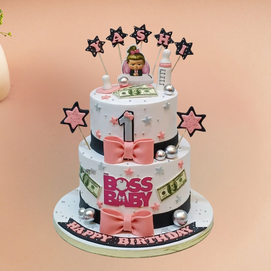 Girl Baby Boss Theme Cake – Gurgaon & Delhi NCR | Cakofy