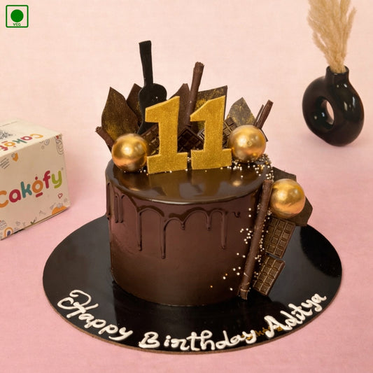 Gold Ball Chocolate Cake - Gurgaon & Delhi NCR | Cakofy