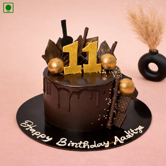 Gold Ball Chocolate Cake - Gurgaon & Delhi NCR | Cakofy