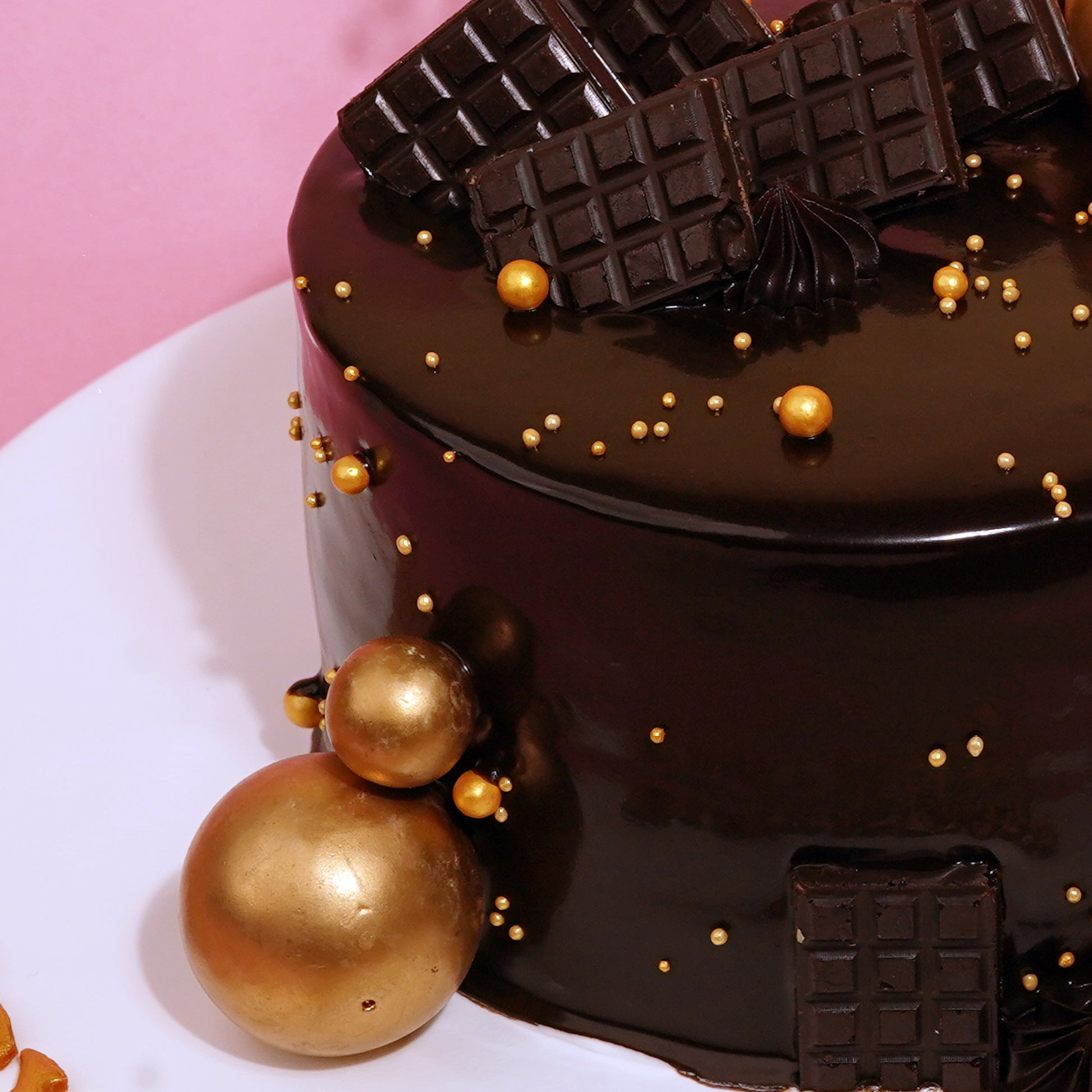 Golden Chocolate Boss Cake - Gurgaon & Delhi NCR | Cakofy