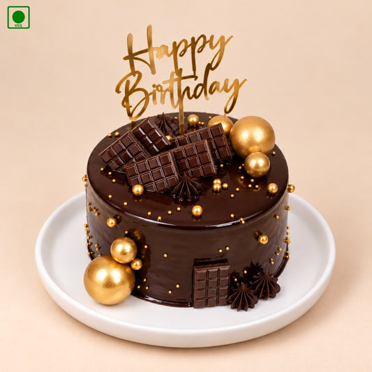 Golden Chocolate Cake - Gurgaon, Delhi & Noida