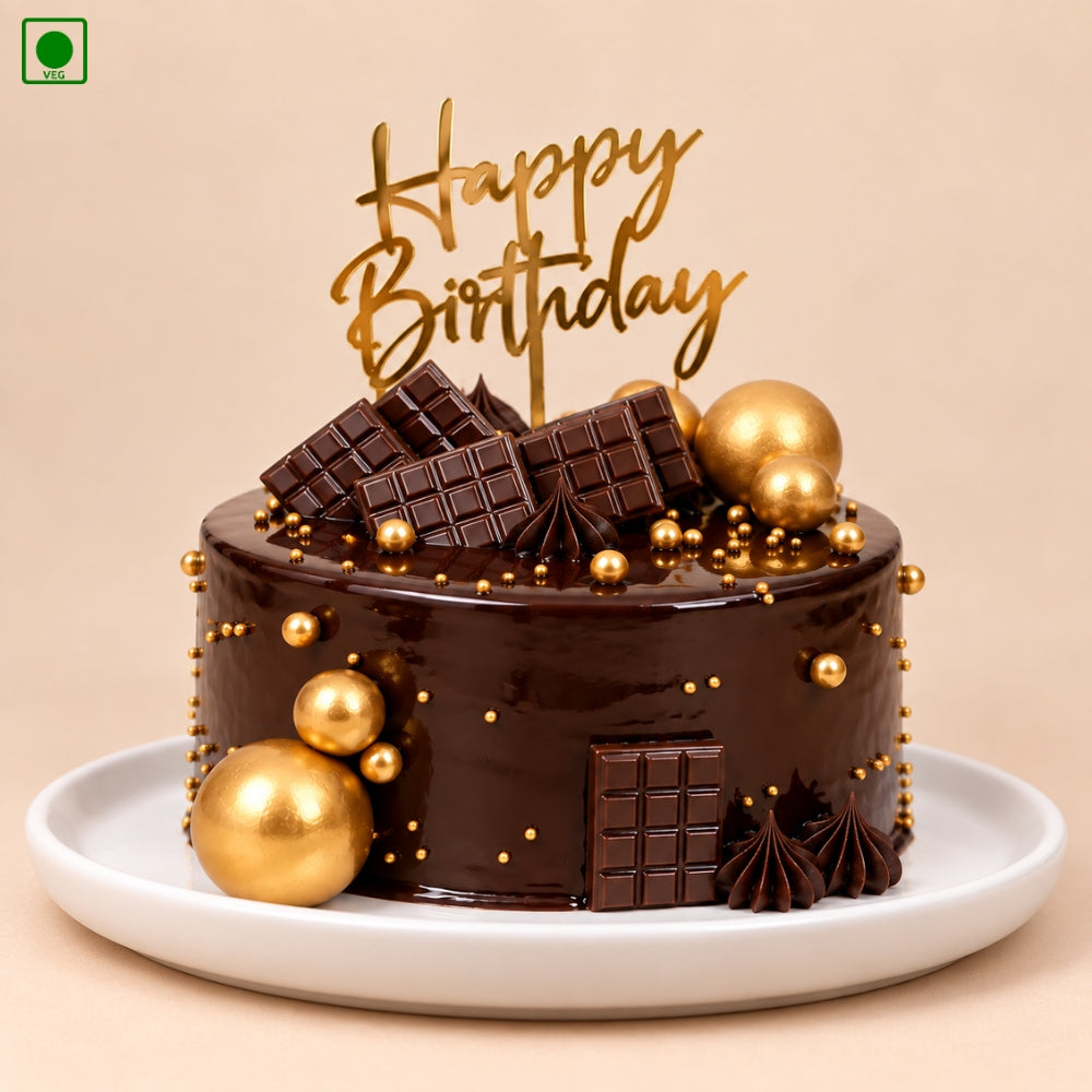 Golden Chocolate Cake - Gurgaon, Delhi & Noida