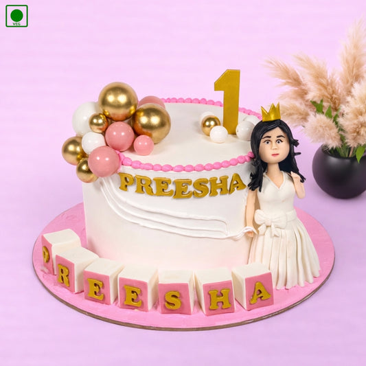 Golden Crown Princess Cake - Gurgaon & Delhi NCR | Cakofy