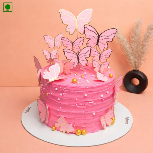 Golden Pearl Butterfly Cake - Gurgaon & Delhi NCR | Cakofy