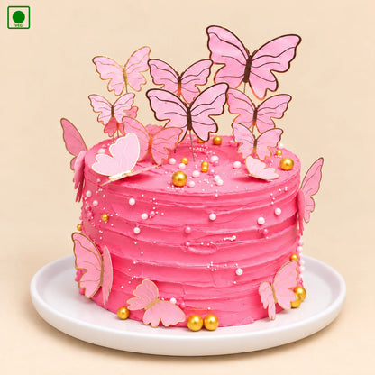 Golden Pearl Butterfly Cake - Gurgaon, Delhi & Noida