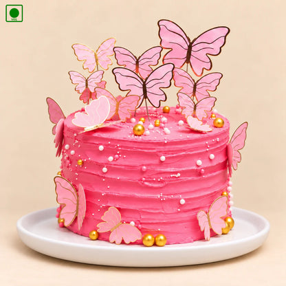 Golden Pearl Butterfly Cake - Gurgaon, Delhi & Noida