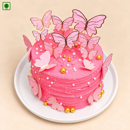 Golden Pearl Butterfly Cake - Gurgaon, Delhi & Noida