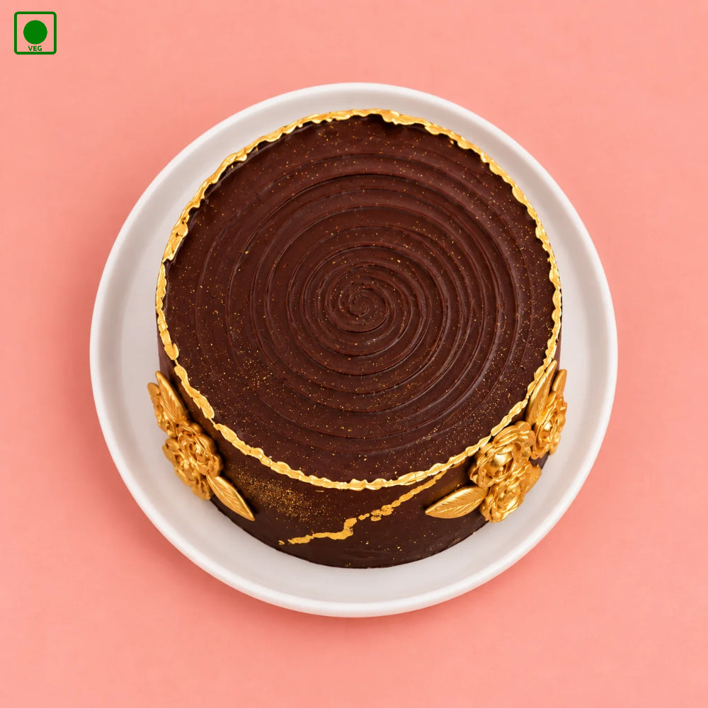 Golden Rose Chocolate Cake - Gurgaon, Delhi & Noida
