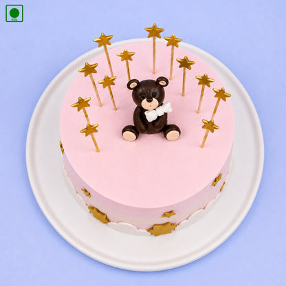 Golden Star Teddy Cake - Gurgaon, Delhi & Noida