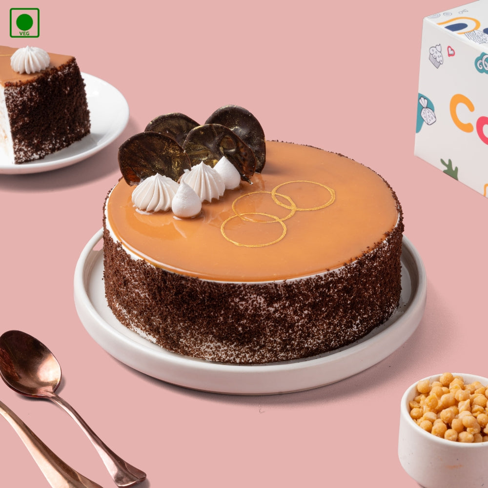 Golden Butterscotch Cake - Gurgaon, Delhi & Noida