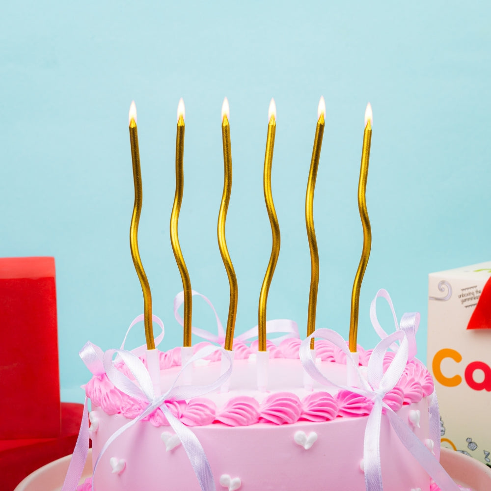 Golden Spiral Candle - Gurgaon & Delhi NCR | Cakofy