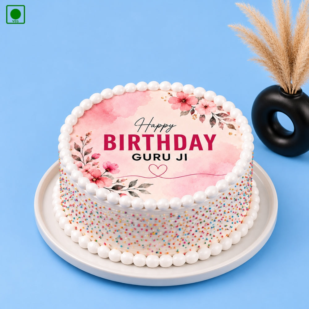 Happy Birthday Guru Ji Cake - Gurgaon, Delhi & Noida