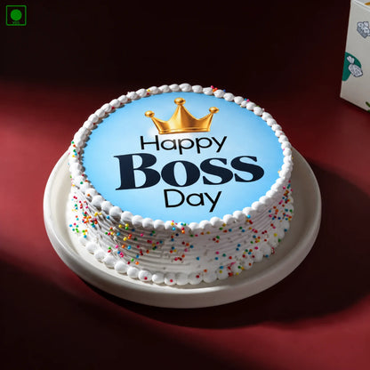 Happy Boss Day Crown Cake - Gurgaon, Delhi & Noida