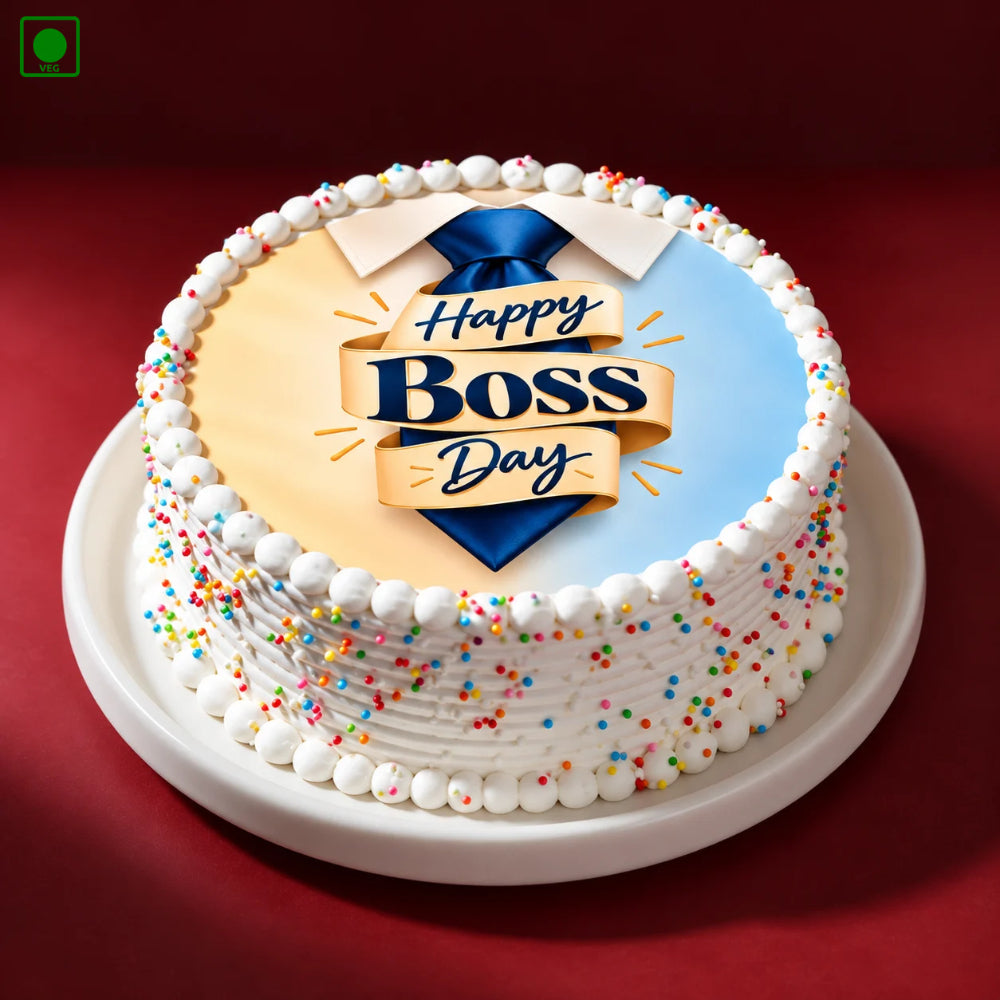 Happy Boss Day Tie Cake - Gurgaon, Delhi & Noida