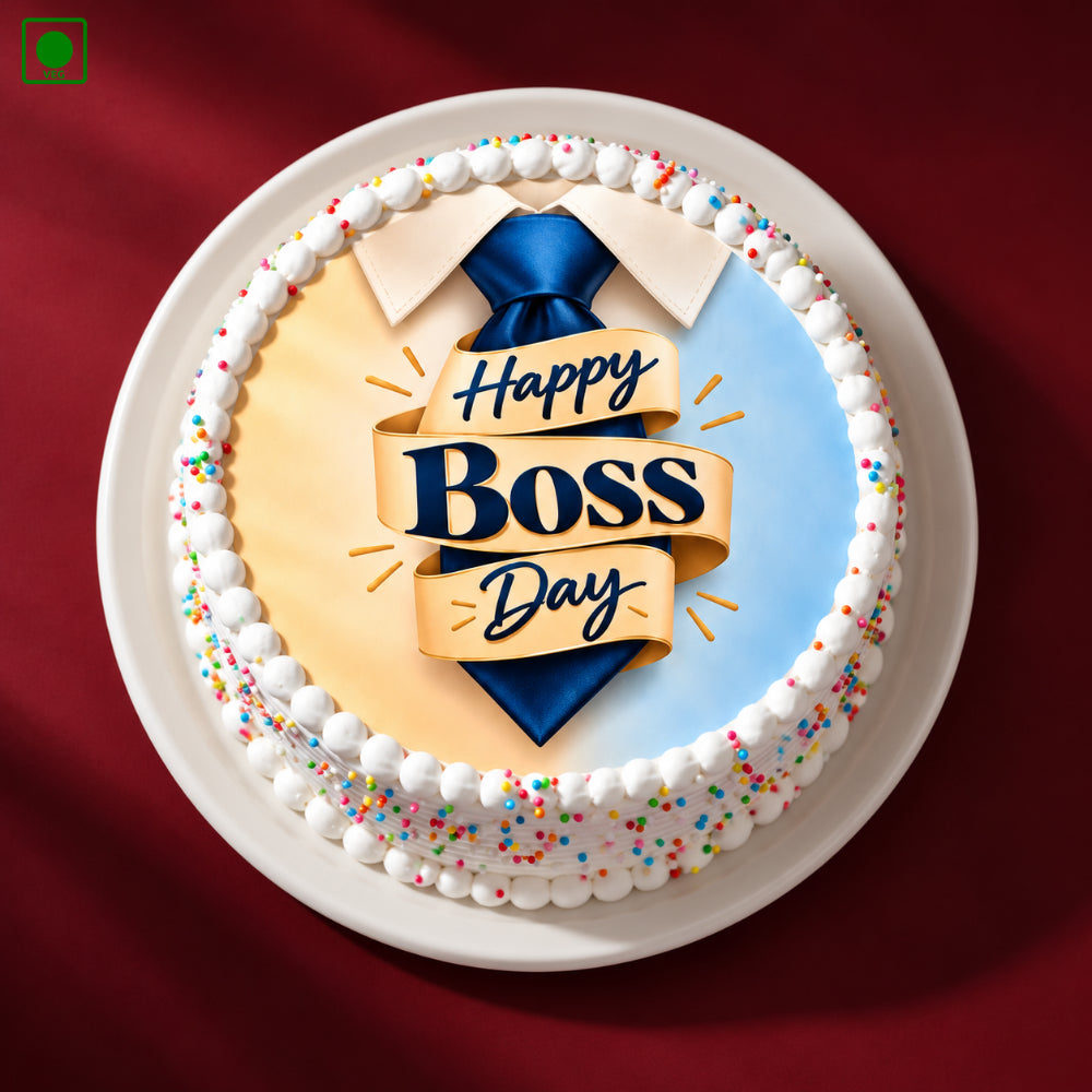 Happy Boss Day Tie Cake - Gurgaon, Delhi & Noida