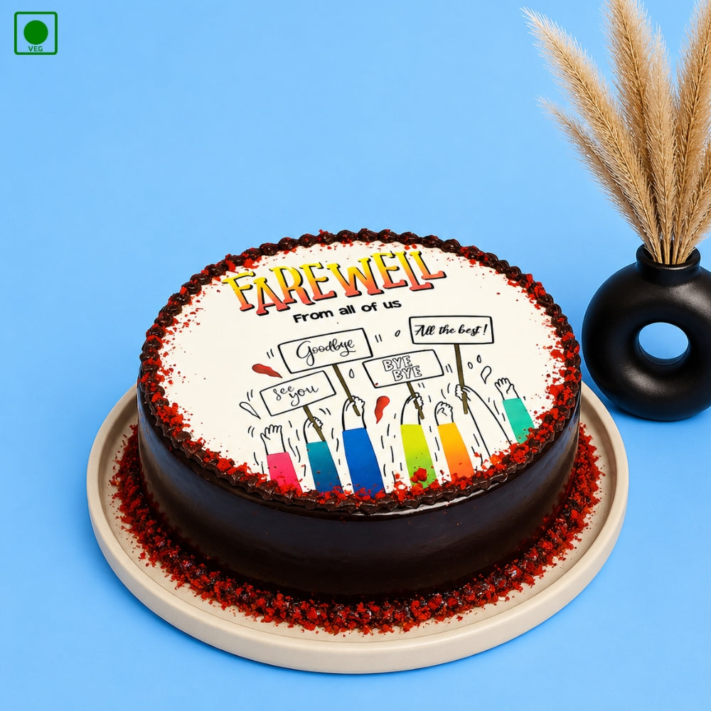 Happy Farewell Truffle Poster Cake - Gurgaon & Delhi NCR | Cakofy