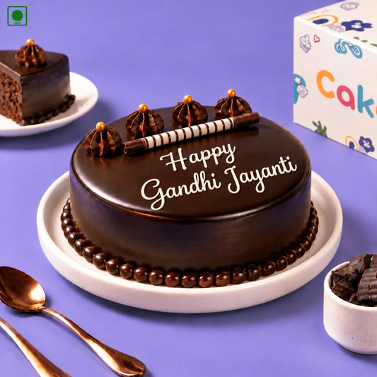 Happy Gandhi Jayanti Chocolate Cake - Gurgaon, Delhi & Noida