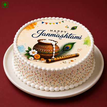 Happy Janmashtami Poster Cake - Gurgaon, Delhi & Noida