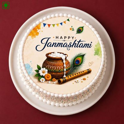 Happy Janmashtami Poster Cake - Gurgaon, Delhi & Noida
