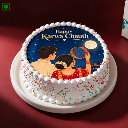 Happy Karwa Chauth Photo Cake - Gurgaon, Delhi & Noida