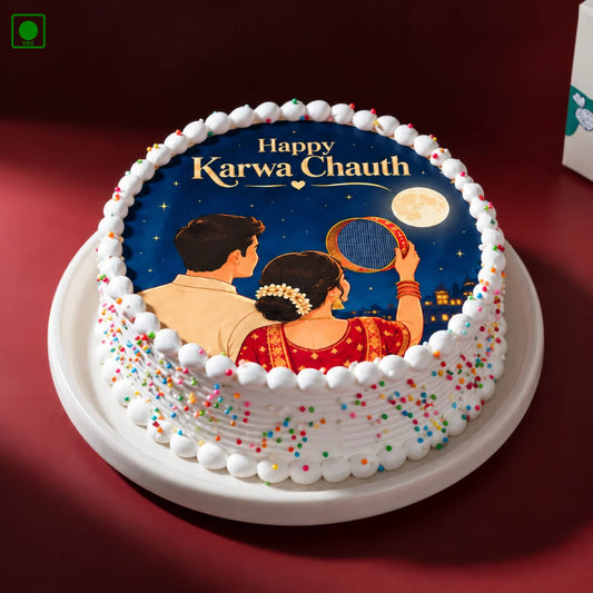 Happy Karwa Chauth Photo Cake - Gurgaon, Delhi & Noida