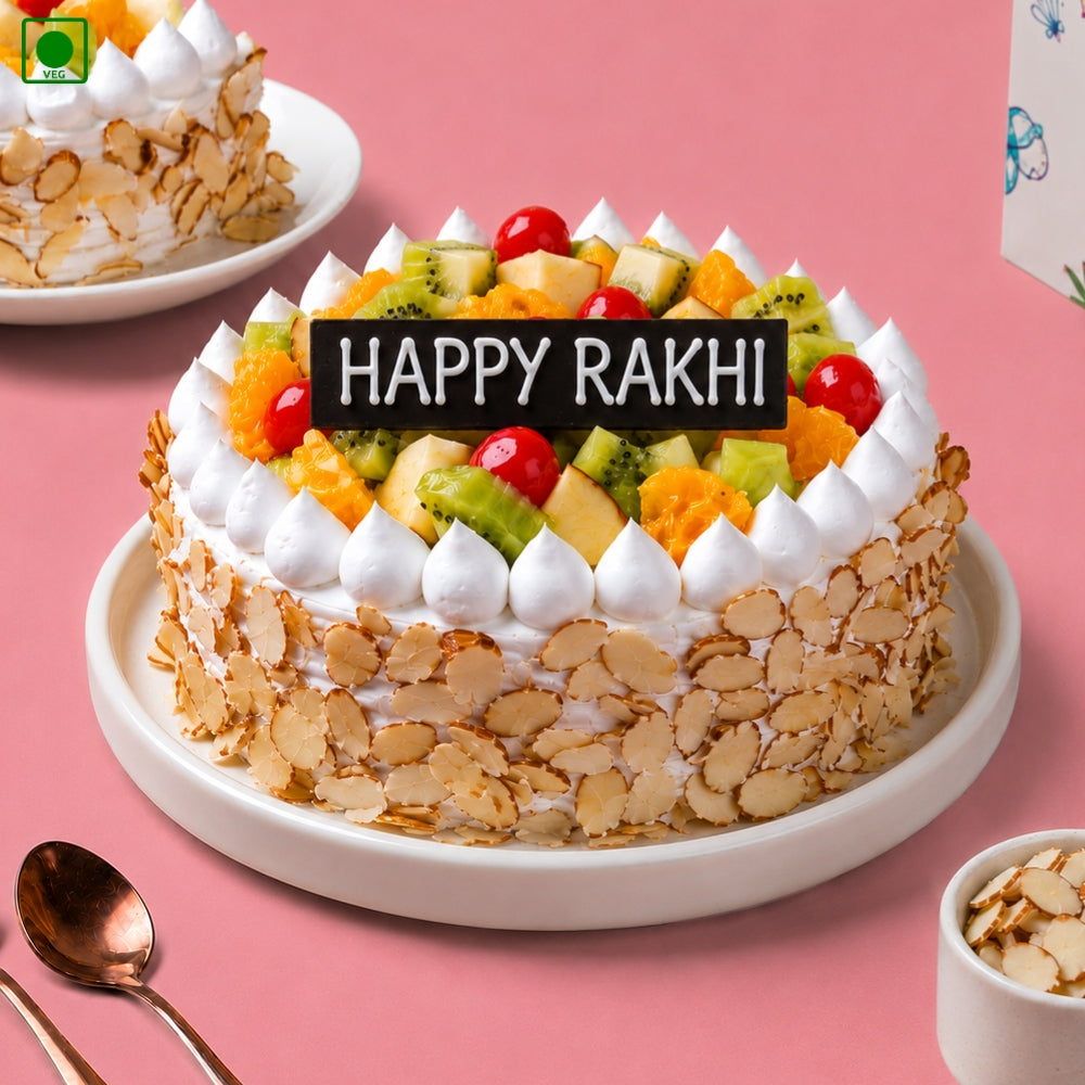 Happy Rakhi Fresh Fruit Cake – Gurgaon, Delhi & Noida