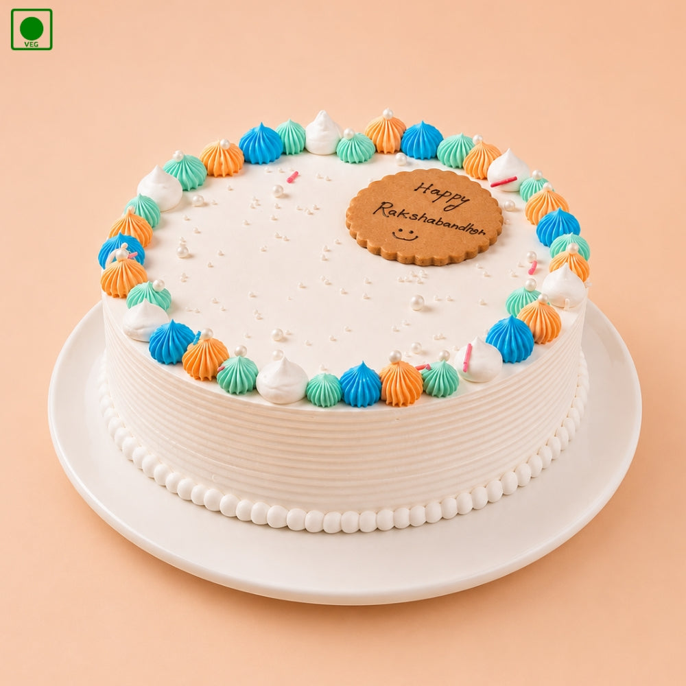 Happy Raksha Bandhan Cream Cake