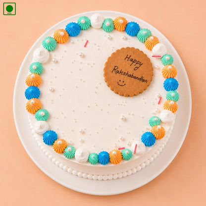 Happy Raksha Bandhan Cream Cake