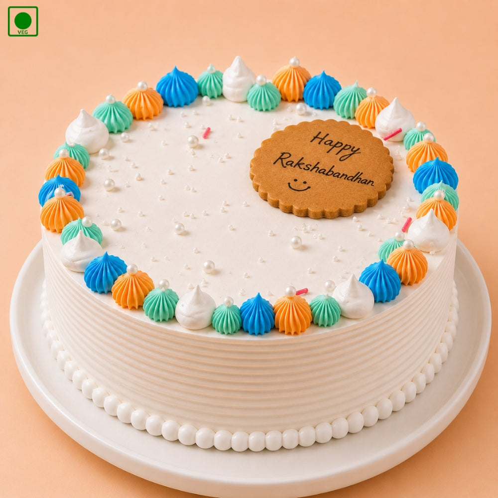Happy Raksha Bandhan Cream Cake