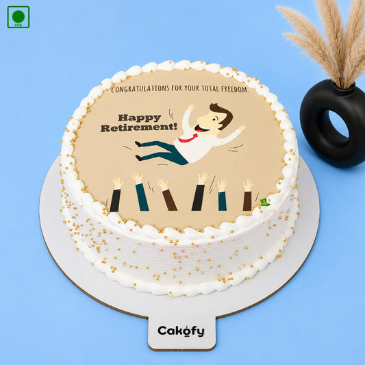 Happy Retirement Cake - Gurgaon, Delhi & Noida