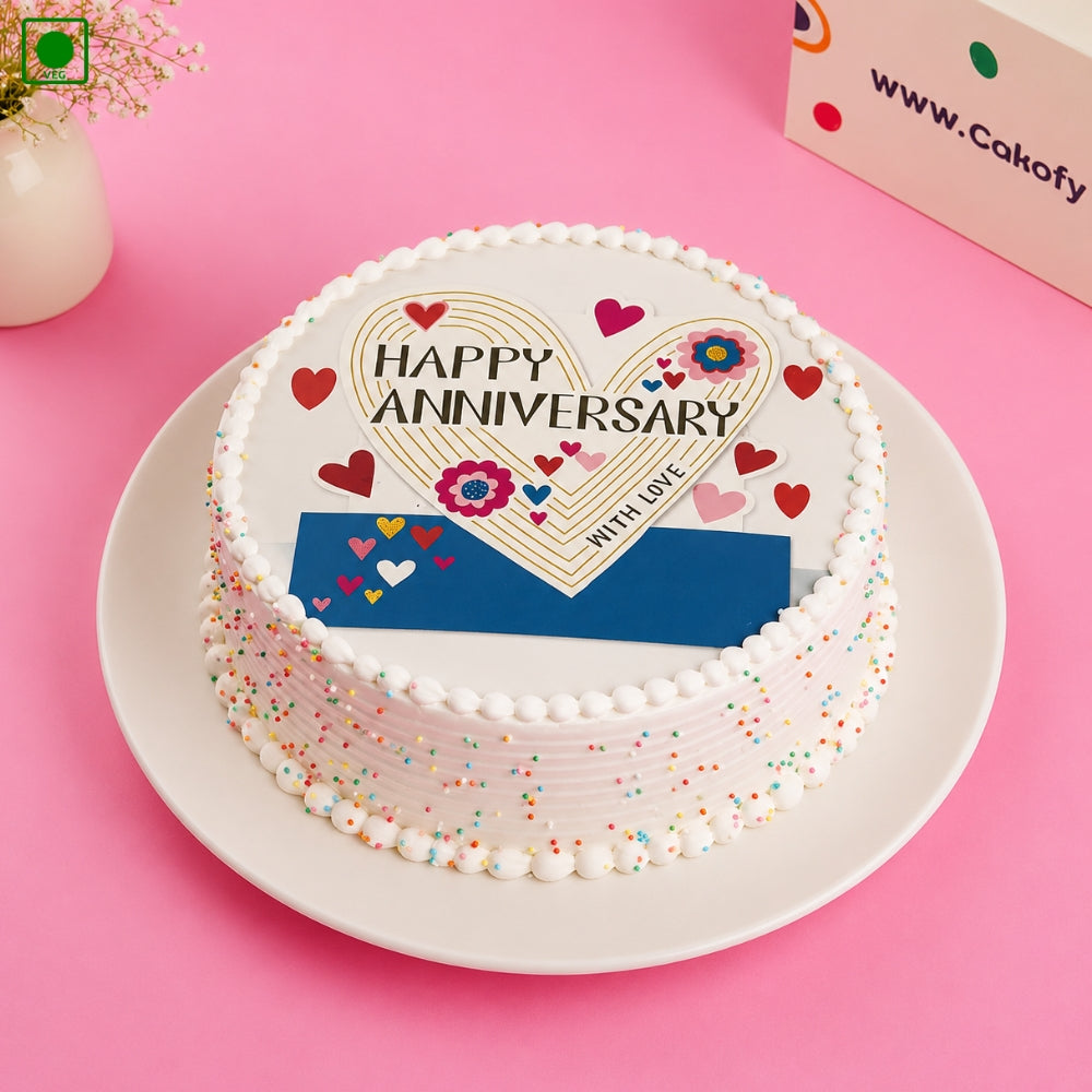 Happy Anniversary Cake - Gurgaon, Delhi & Noida