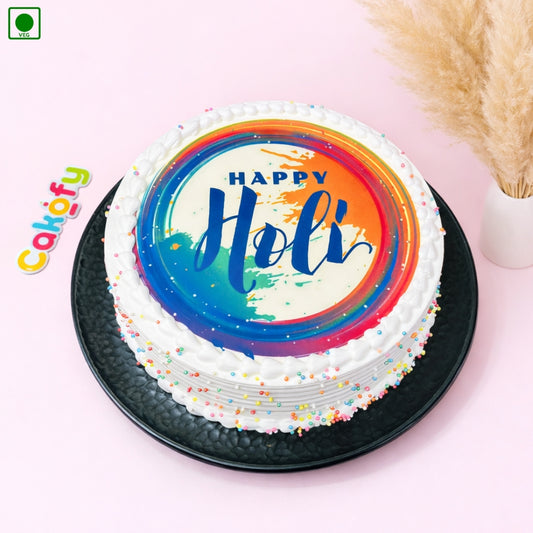Happy Holi Photo Cake - Gurgaon & Delhi NCR | Cakofy