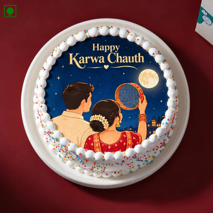 Happy Karwa Chauth Photo Cake - Gurgaon, Delhi & Noida