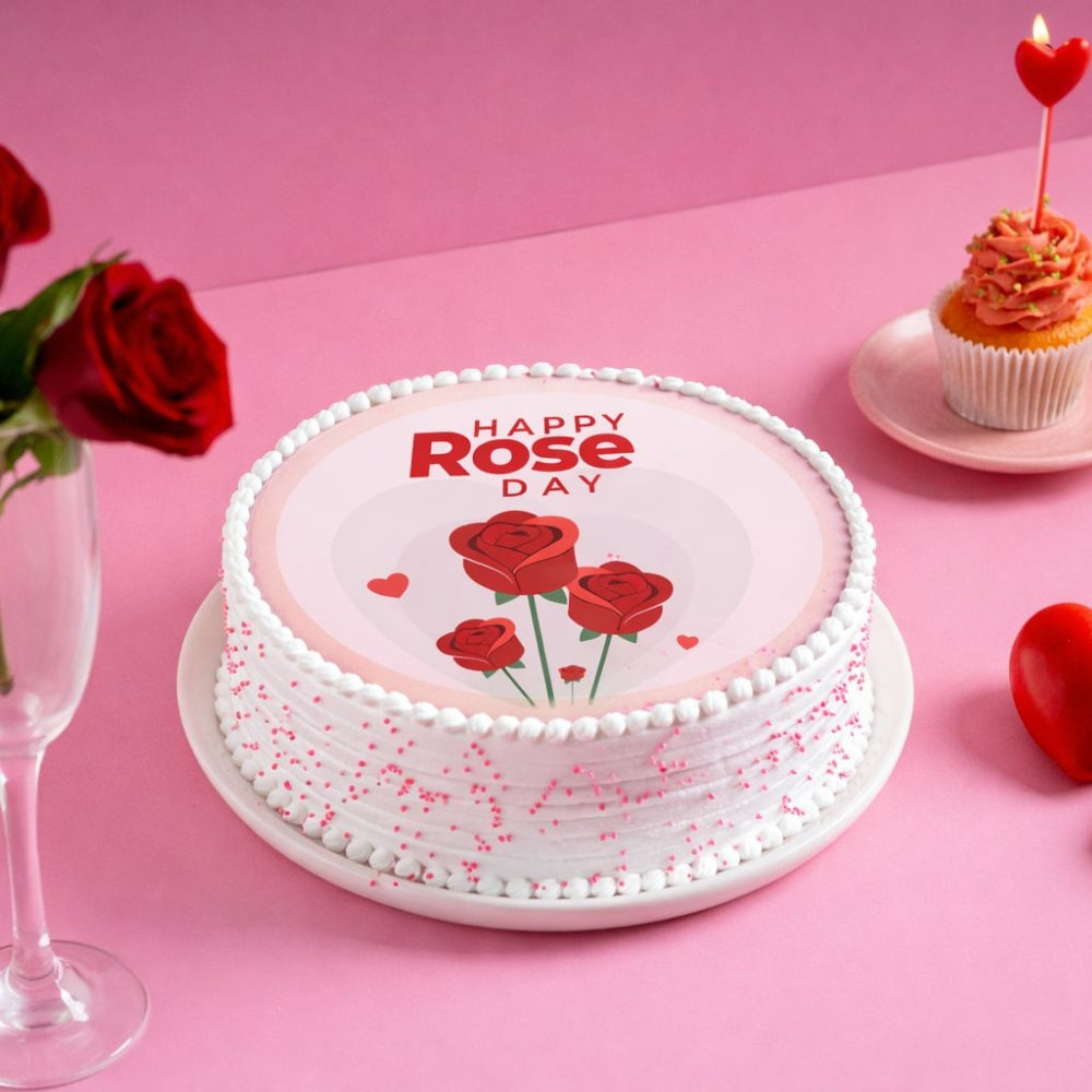 Happy Rose Day Theme Cake - Gurgaon & Delhi NCR | Cakofy