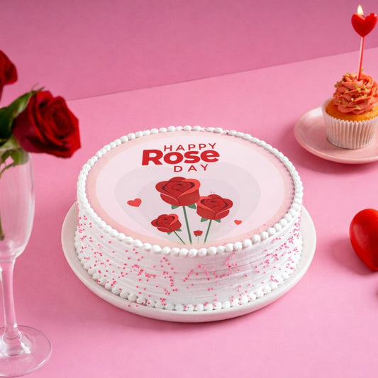 Happy Rose Day Theme Cake - Gurgaon & Delhi NCR | Cakofy