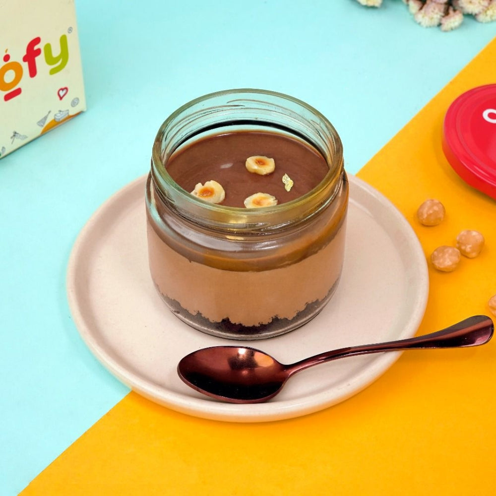 Hazelnut Mousse Jar Cake - Gurgaon & Delhi NCR | Cakofy
