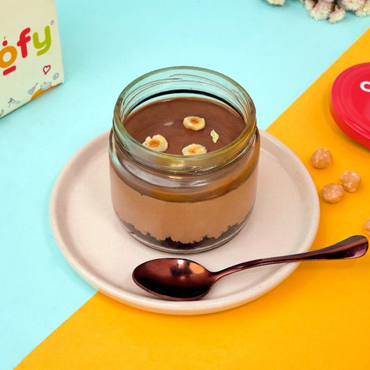 Hazelnut Mousse Jar Cake - Gurgaon & Delhi NCR | Cakofy