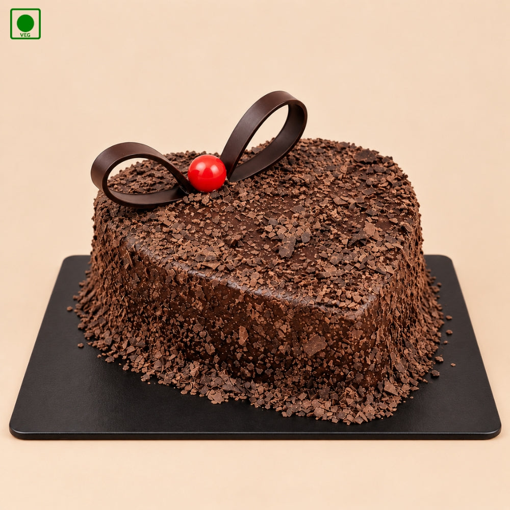 Heart Shaped Choco Cake - Gurgaon, Delhi & Noida