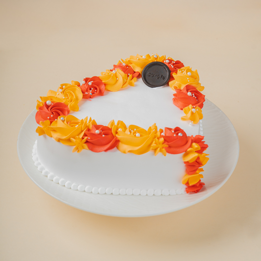 Heart Shape Colorful Cake Gurgaon & Delhi NCR | Cakofy