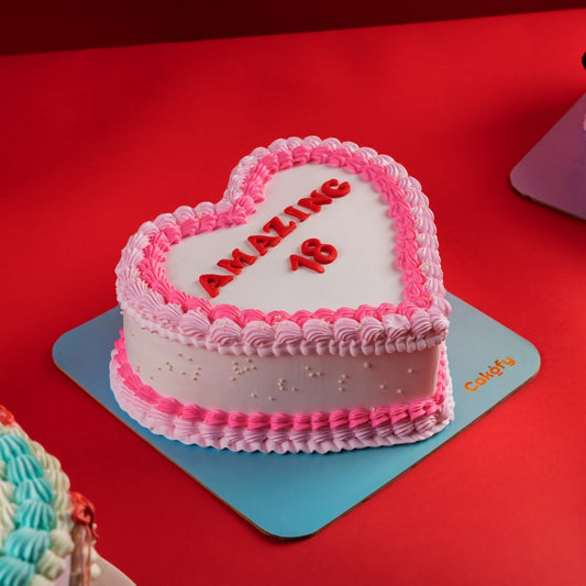 Heart Shape Designer Cake - Gurgaon, Delhi & Noida
