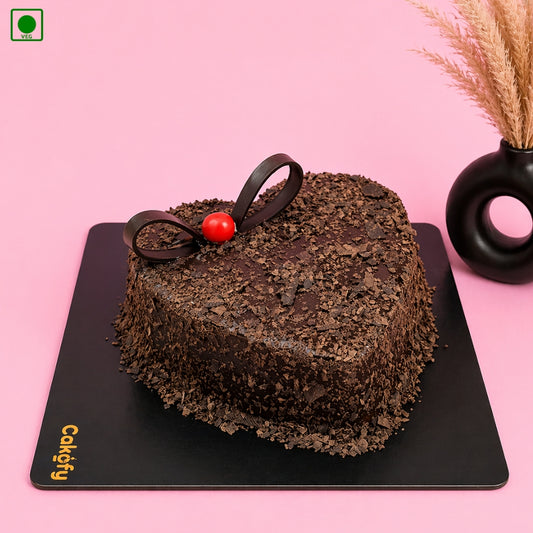 Heart Shaped Chocolate Love Cake - Gurgaon, Delhi & Noida