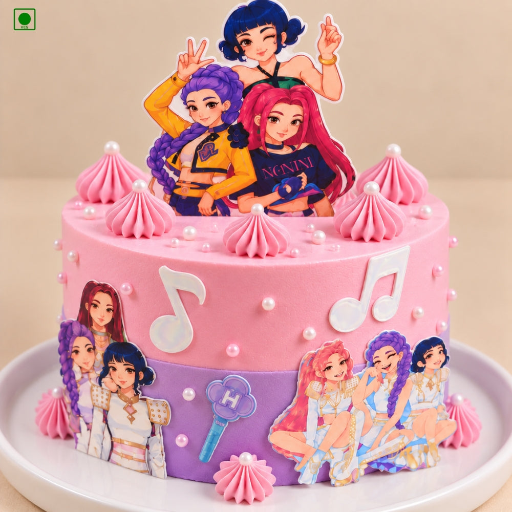 Huntrix KPop Girls Cake - Gurgaon, Delhi & Noida
