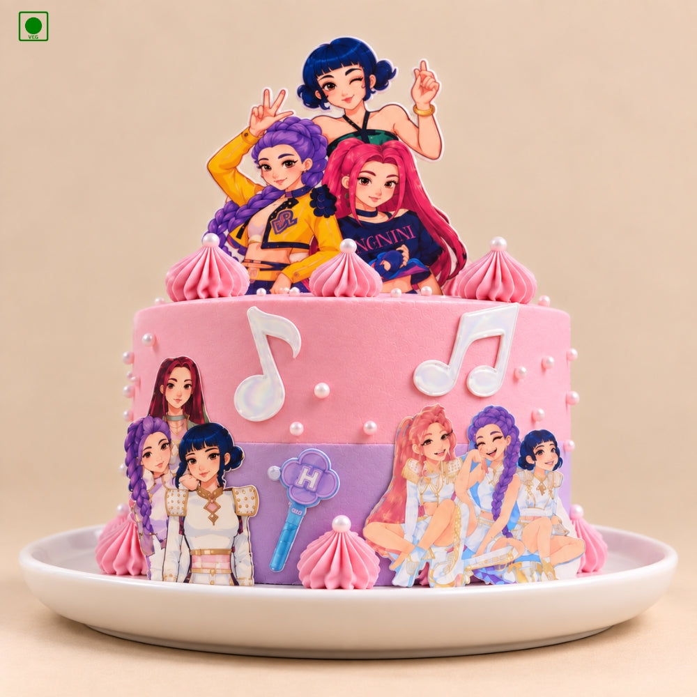 Huntrix KPop Girls Cake - Gurgaon, Delhi & Noida