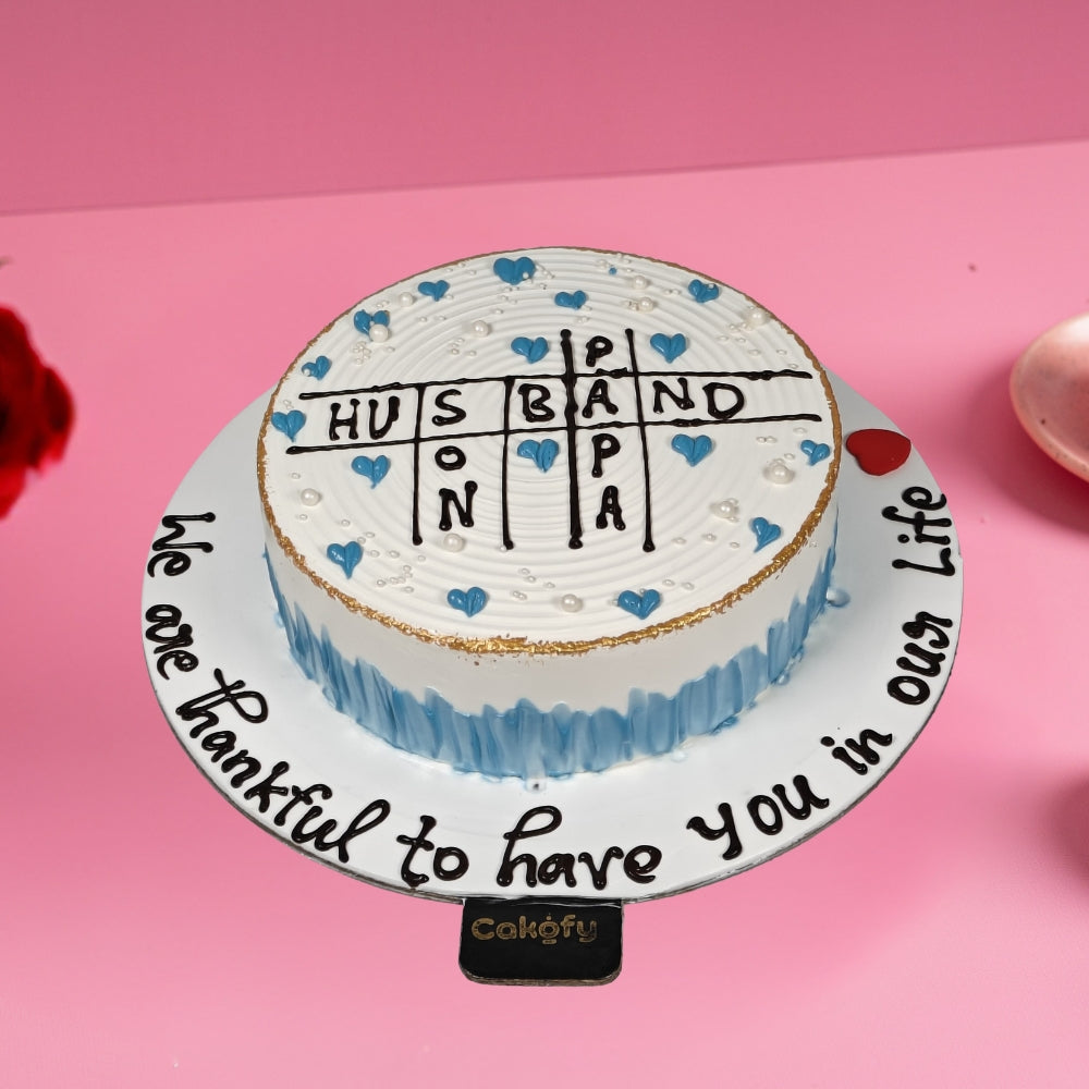 Husband, Son & Papa Love Puzzle Cake – Gurgaon & Delhi NCR | Cakofy