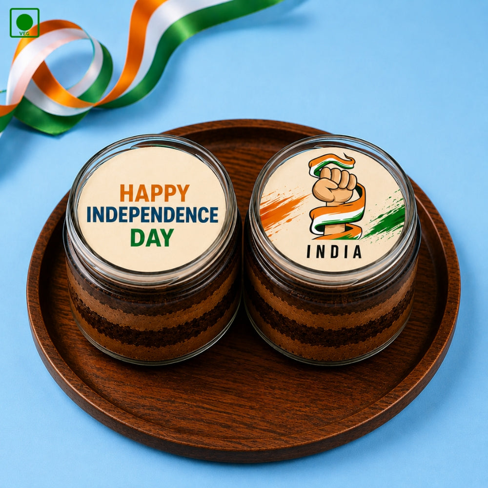 Independence Day Chocolate Jar Cake - Gurgaon, Delhi & Noida