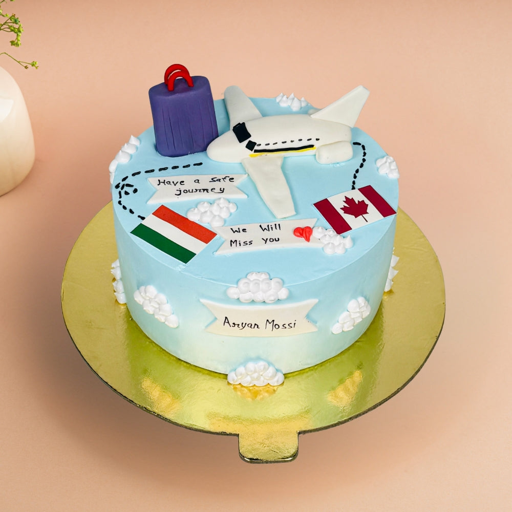 India Canada Travel Cake